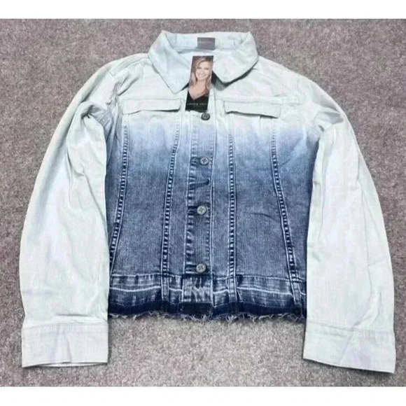Laurie Felt Jacket Denim Women's Blue Long Sleeve Button Up Size XS NWT - Picture 1 of 9